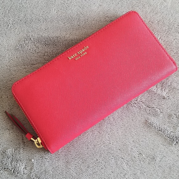 kate spade Handbags - NWT Kate Spade Large Continental Zip Wallet Red